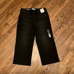New Sonoma Black Wide-Leg Crop Jeans - 12R
